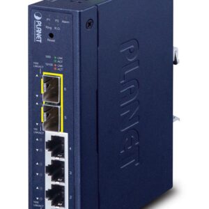 PLANET Industrial L2/L4 4-Port Valdomas L2/L4 Gigabit Ethernet (10/100/1000) Mėlyna - Image 2