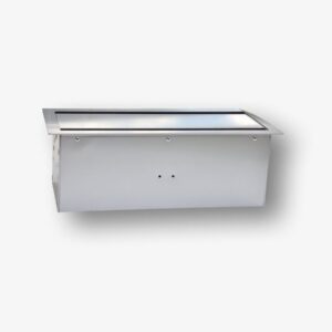 8M stalviršio dėžutė - stalviršio dėžutė standartiniams 22,5x45 mm (45x45 mm) lizdams montuoti, su vyriais iš abiejų pusių, sidabro metalo spalvos - Image 2