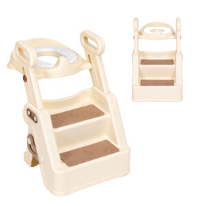 Toilet training seat for children with steps, ladder and handles ECOTOYS