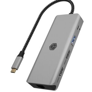 ICY BOX IB-DK4012-CPD Vielinis USB 3.2 Gen 1 (3.1 Gen 1) Type-C Antracitas, Juoda - Image 3