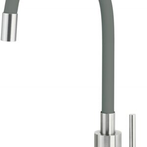 Kitchen faucet with bent spout