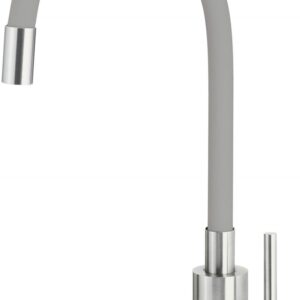 Kitchen faucet with bent spout