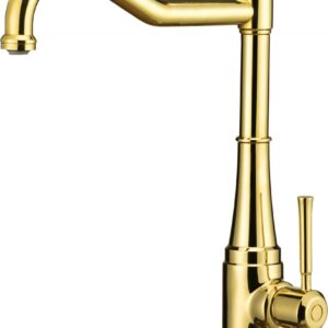 Kitchen faucet with rectangular spout