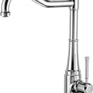 Kitchen faucet with rectangular spout