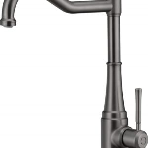 Kitchen faucet with rectangular spout