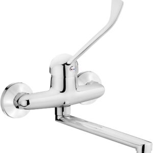Wall-mounted kitchen faucet with lever Clinic