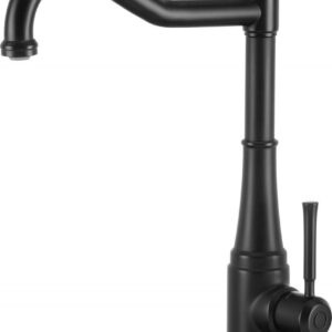 Kitchen faucet with rectangular spout