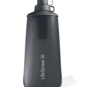 Peak squeeze filter bottle 1l-dark grey LIFESTRAW