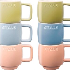 STAUB Set of 6 Ceramic Mugs - Multicolor, 100 ml