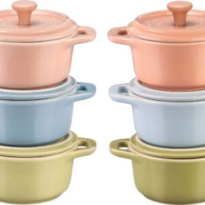 Set 6x Mini Cocotte round 10 cm, multicolor - Image 1