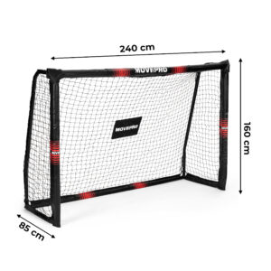 Futbolo vartai su tinklu 240x160x85 cm, MOVEPRO - Image 10