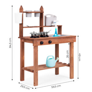 Children's outdoor mud kitchen made of fir wood ECOTOYS - Image 10