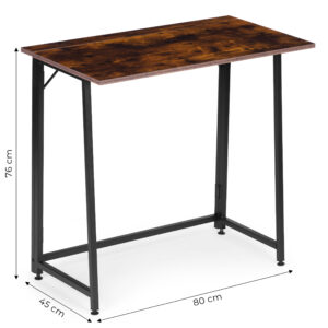 Foldable Computer Desk 80x45 cm Laptop Table Loft Style ModernHome - Image 10