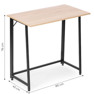 Foldable Computer Desk 80x45 cm Laptop Table Loft Style ModernHome - Image 10