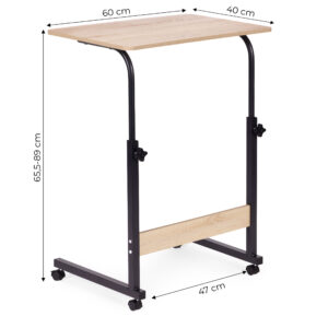 Mobile laptop table – side desk for armchair in light oak color, ModernHomedąb ModernHome - Image 10