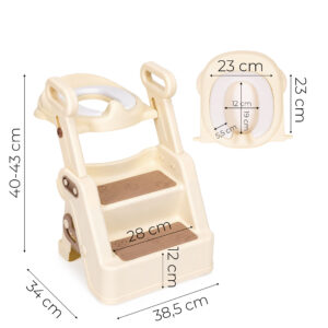 Toilet training seat for children with steps, ladder and handles ECOTOYS - Image 10