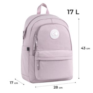Mokyklinė kuprinė GO26-141L-2, rožinė sp., 28x17x43 cm - Image 3