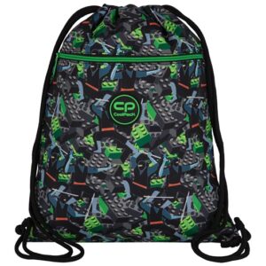 Sportinis krepšys COOLPACK BLOCK, juodos / žalios spalvos