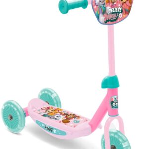 Vaikiškas paspirtukas Paw Patrol, mėtinė/rožinė
