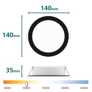 Šviestuvas įleidžiamas Philips LED,12.5W,3000K, Ø12.5,juodas - Image 3