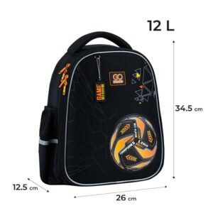 Mokyklinė kuprinė GO25-165S-3, juoda sp., 26x12.5x34.5 cm - Image 3