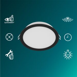 Šviestuvas įleidžiamas Philips LED,16.5W,3000K, Ø15,juodas - Image 2