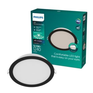 Šviestuvas įleidžiamas Philips LED,12.5W,3000K, Ø12.5,juodas - Image 2