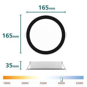 Šviestuvas įleidžiamas Philips LED,16.5W,4000K, Ø15,juodas - Image 3