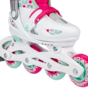 Riedučiai Nijdam Sk8 Star, balta sp./rožinė sp., 33-36