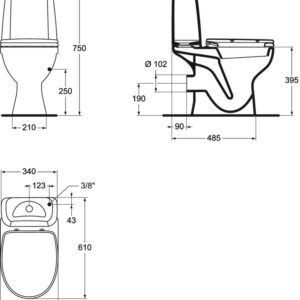 Unit, past Vidima Korona W908001, su dang, 350x610 mm - Image 3