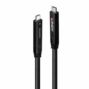 Lindy 43399 USB kabelis USB 3.2 Gen 1 (3.1 Gen 1) 15 m USB C Juoda - Image 1