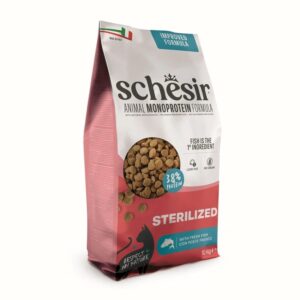 SCHESIR Animal Mono Protein Formula Sterilized fish – sausas pašaras katei – 10 kg