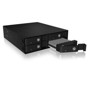 ICY BOX IB-2240SSK 13,3 cm (5.25") Atminties disko dėklas Juoda