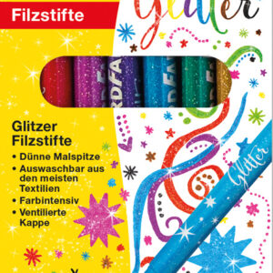 Flomasteriai EberhardFaber, blizgantys, 8 spalvų