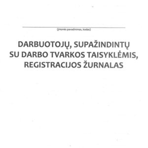 Darbuotojų, supažindintų su darbo tvarkos taisyklėmis, registravimo žurnalas, A4, vertikalus, 12 lapų - Image 2