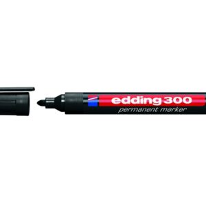Permanentinis žymeklis Edding 300, apvaliu galiuku, 1,5-3mm, juodos spalvos