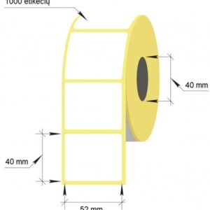 Lipnios etiketės 1-52x40/40-1000 thermal
