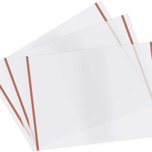 Plastikinis aplankalas A4 formato, 45x31cm, skaidrus, su lipnia juostele, karpomas - Image 2