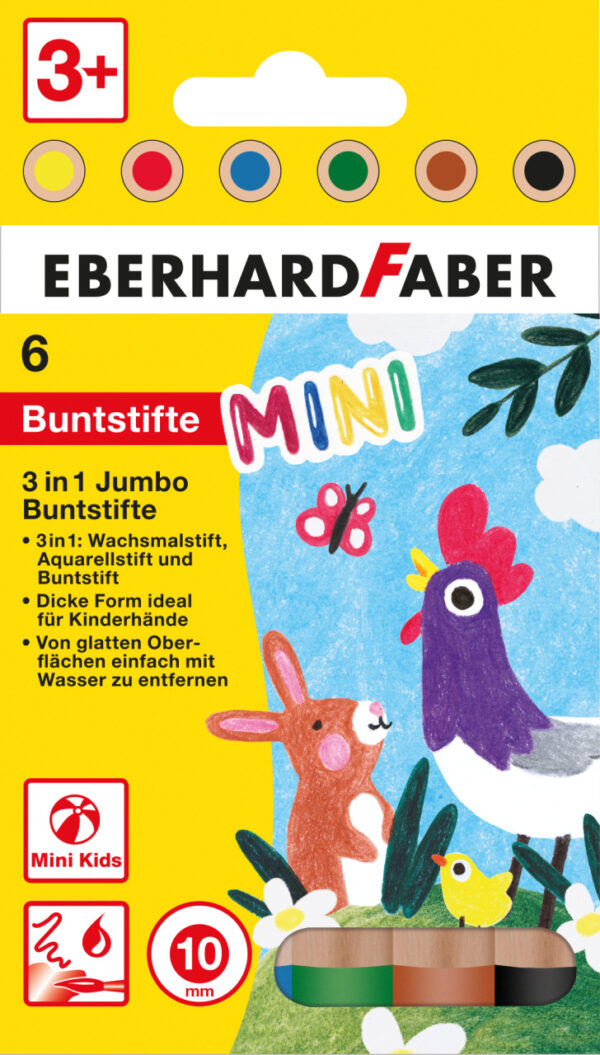 518905_Mini Maxi Jumbo colour pencils 3in1, box of 6
