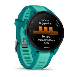 Garmin Forerunner 165 Music 3,05 cm (1.2") AMOLED 43 mm Skaitmeninis 390 x 390 pikseliai Lietimui jautrus ekranas Turkis GPS (palydovinis) - Image 3