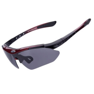 Rockbros 10001 Polarized Cycling Glasses - juodos spalvos and Red - Image 2
