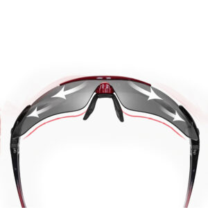 Rockbros 10001 Polarized Cycling Glasses - juodos spalvos and Red - Image 3
