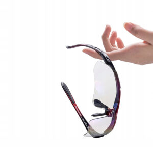 Rockbros 10001 Polarized Cycling Glasses - juodos spalvos and Red - Image 5