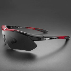 Rockbros 10001 Polarized Cycling Glasses - juodos spalvos and Red - Image 7