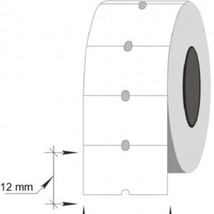 Kainų etiketės 21,5x12, stačiakampės, 1000vnt, baltos spalvos - Image 2