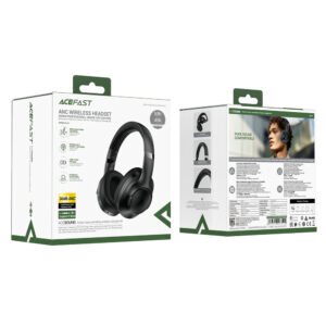 Acefast H4 active noise canceling wireless headset juodos spalvos - Image 6