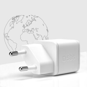 SBS TETRGAN1C20W 20W GaN Wall Charger with Power Delivery - baltos spalvos - Image 4