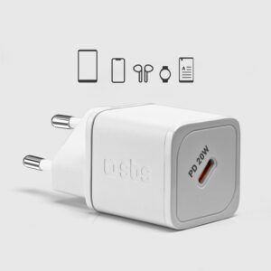 SBS TETRGAN1C20W 20W GaN Wall Charger with Power Delivery - baltos spalvos - Image 9