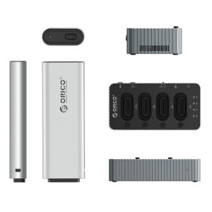 Orico IT48N-C 4-Disk Docking Station with M.2 NVME Clone Function - pilkos spalvos - Image 2