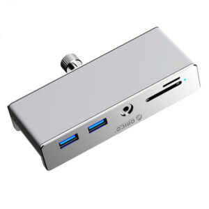 Orico MH5PMM Clamp-mounted Hub USB-C / 2x USB-A 3.0, + SD&TF + 3.5mm Audio - juodos spalvos - Image 2